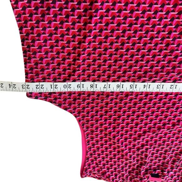 Halogen Pink Geometic Sleeveless Career Plus Size‎ Top, 2X - Picture 5 of 7
